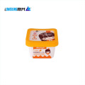 Fabricante Eco Friendly Square 100G IML Disposible PP PP Plastic Ice Cream Tub Caca para helados personalizados recipientes de plástico